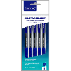 Marlin Ultra Glide Retractable Pen 1.0mm - Blue 5's